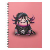 Goth Axolotl Notebook, Punk Rock Axolotl Notizblock (Vorderseite)