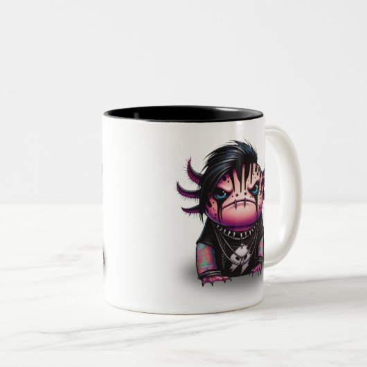Goth Axolotl Tasse, Punk Rock Axolotl Tasse (VorderseiteRechts)