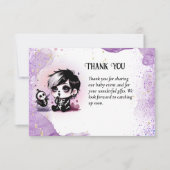 Goth Baby Boy Dusche Lila Black Danke (Vorderseite)