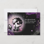 Goth Baby Boy Dusche Lila Black Danke (Rückseite)