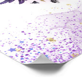 Goth Baby Dusche Begrüßungszeichen Black Lila Crow Poster (Ecke)