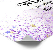 Goth Baby Dusche Begrüßungszeichen Black Lila Crow Poster (Ecke)