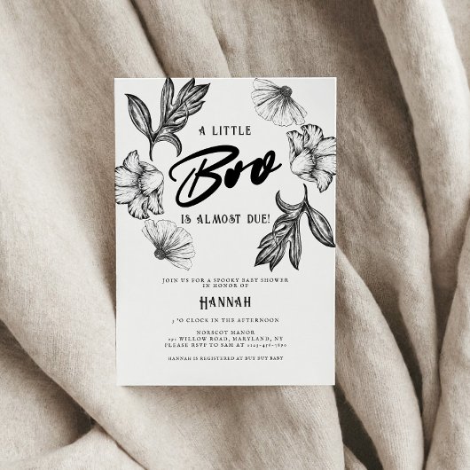 Goth Baby Dusche Tattoo Blume Einladung