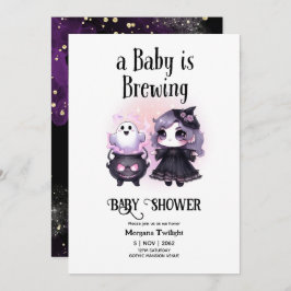 Goth Baby Girl Braut Hexe Ghost Couldron Einladung