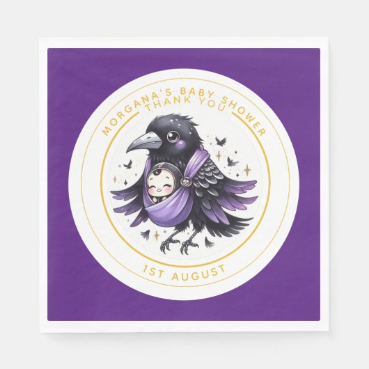 Goth Baby Girl Dusche Bat Vampire Partyware Serviette (Vorderseite)