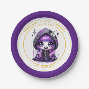 Goth Baby Girl Dusche von Crow Vielen Dank Pappteller