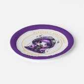 Goth Baby Girl Dusche von Crow Vielen Dank Pappteller (Schrägansicht)