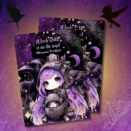 Goth Baby Girl geliefert von Crow Moonlight Einladung