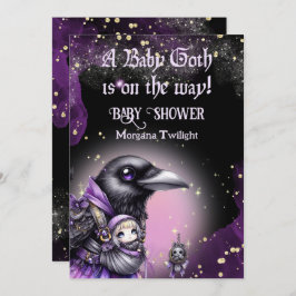 Goth Baby Girl geliefert von Crow Moonlight Einladung