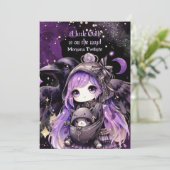 Goth Baby Girl geliefert von Crow Moonlight Einladung (Stehend Vorderseite)