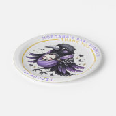 Goth Baby Girl Shower Bat Vampire Vielen Dank Pappteller (Schrägansicht)