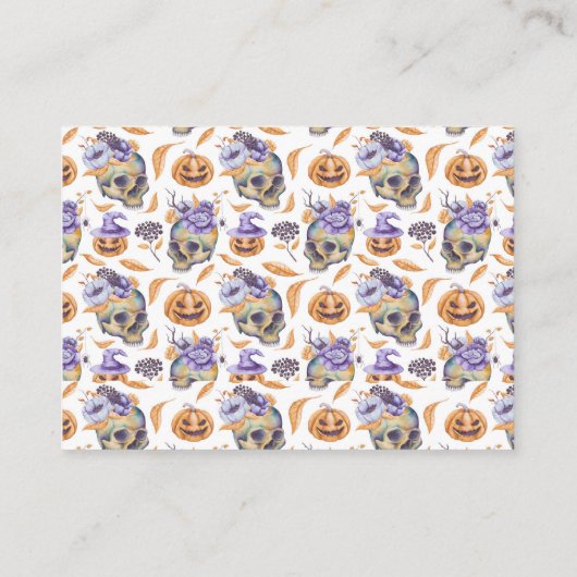 Goth Baby Library Book Request Pumpkins Halloween Begleitkarte (Rückseite)