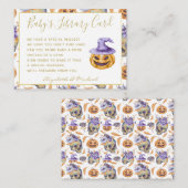 Goth Baby Library Book Request Pumpkins Halloween Begleitkarte (Vorne/Hinten)
