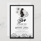 Goth Baby Shower Skulls & Blume Einladung (Vorderseite)