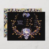 GOTH Baby Stats Ankündigung Halloween Postkarte (Vorne/Hinten)