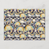 GOTH Baby Stats Ankündigung Halloween Postkarte (Rückseite)