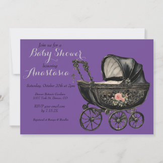 Goth Baby Stroller Girl Babydusche Einladung