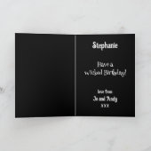 Goth Bats Happy Birthday Karte (Innenseite)