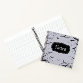 Goth Bats Lavendel und Black Notebook Notizblock (Innenseite)