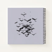 Goth Bats Lavendel und Black Notebook Notizblock (Rückseite)