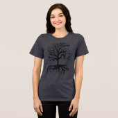 Goth-Baum Halloween-Baum Tri-Blend Shirt (Vorderseite voll)