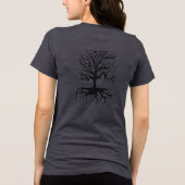 Goth-Baum Halloween-Baum Tri-Blend Shirt (Rückseite)
