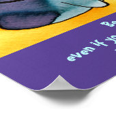 Goth Beach Corgi "Be Yourself" Poster (Ecke)