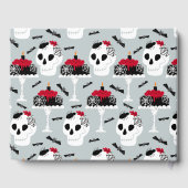 Goth Birthday Abschluss Skeletts Spider Cake Gästebuch (Rückseite)