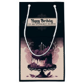 Goth Birthday Gift Bag - Spooky Birthday Cake Kleine Geschenktüte (Rückseite)