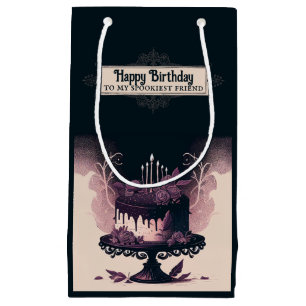 Goth Birthday Gift Bag - Spooky Birthday Cake Kleine Geschenktüte