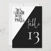 Goth bis Death Do us Part Wedding Tischnummer (Vorderseite)