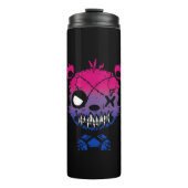 Goth Bisexual Prilag Flag farbiger Bär Thermosbecher (Vorderseite)