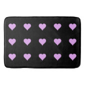 Goth Black and Pink Heart Design Badematte (Vorderseite)