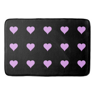 Goth Black and Pink Heart Design Badematte