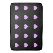 Goth Black and Pink Heart Design Badematte (Vorderseite Vertikal)