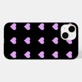 Goth Black and Pink Heart Design Case-Mate iPhone Hülle (Rückseite (Horizontal))