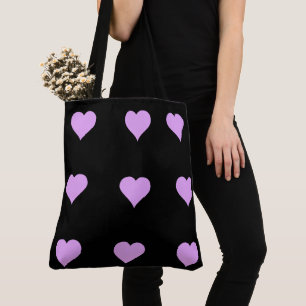 Goth Black and Pink Heart Design Tasche