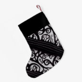 Goth Black and White Christmas Strumpf Kleiner Weihnachtsstrumpf (Rückseite (Hängend))