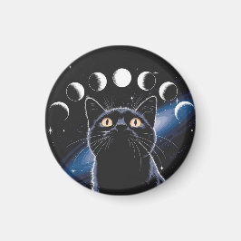 Goth Black Cat, Goth Gift, Hexenhour Black Cat Magnet