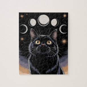 Goth Black Cat, Goth Gift, Hexenhour Black Cat Puzzle