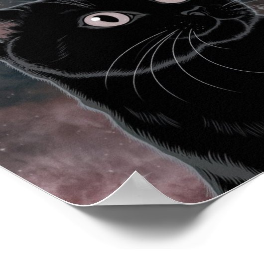 Goth Black Cat, Witzhour Black Cat Poster (Ecke)