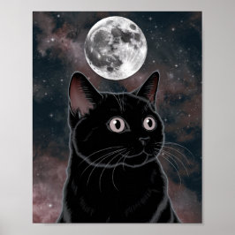 Goth Black Cat, Witzhour Black Cat Poster