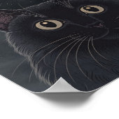 Goth Black Cat, Witzhour Black Cat Poster (Ecke)