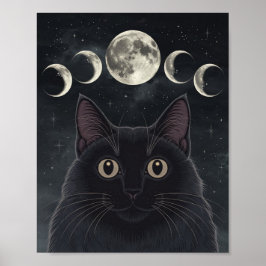 Goth Black Cat, Witzhour Black Cat Poster