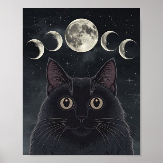 Goth Black Cat, Witzhour Black Cat Poster (Vorne)