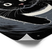 Goth Black Cat, Witzhour Black Cat Poster (Ecke)