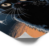Goth Black Cat, Witzhour Black Cat Poster (Ecke)
