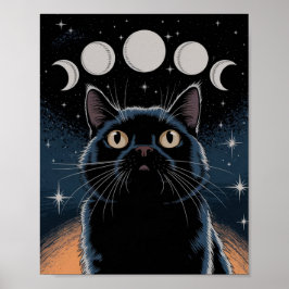 Goth Black Cat, Witzhour Black Cat Poster