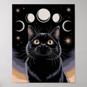Goth Black Cat, Witzhour Black Cat Poster