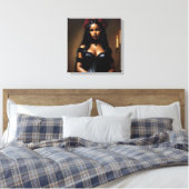 Goth Black Girl Rote Rose Art Leinwanddruck (Insitu (Schlafzimmer))